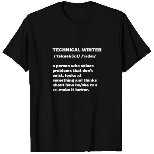 Definition of Technical Writer Funny Funny Word Me T Shirts