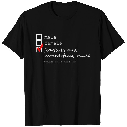 Fearfully and Wonderfully Made checkbox d T Shirts
