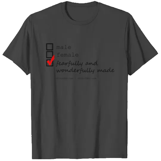Fearfully and Wonderfully Made checkbox T Shirts