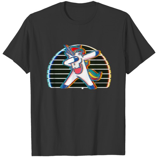 Dab Unicorn 80s Style Dabbing Vintage T Shirts