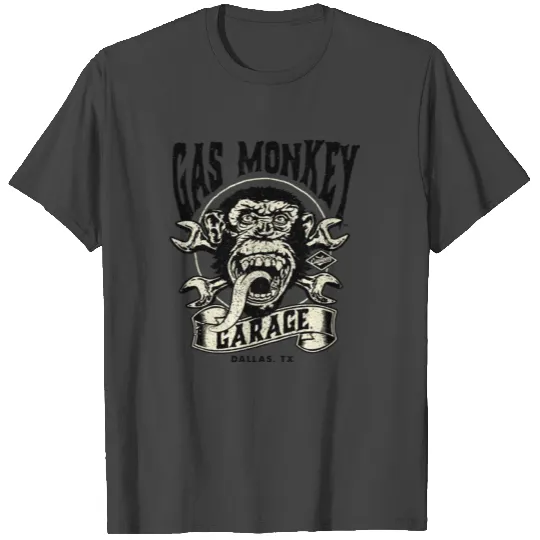 Gas Monkey Garage Wrench Cross Logo T Shirts