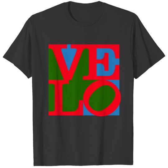 Velo Love means Bycicle Love in Switzerland-Poster T-shirt