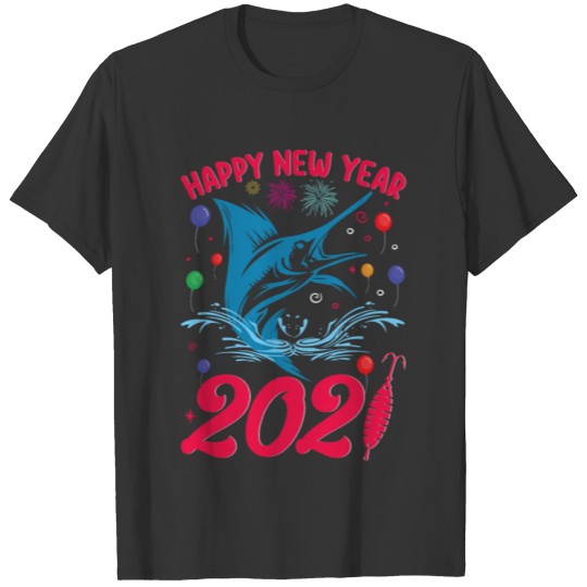 Happy New Year Fishing Gift Design for Fisherman T-shirt