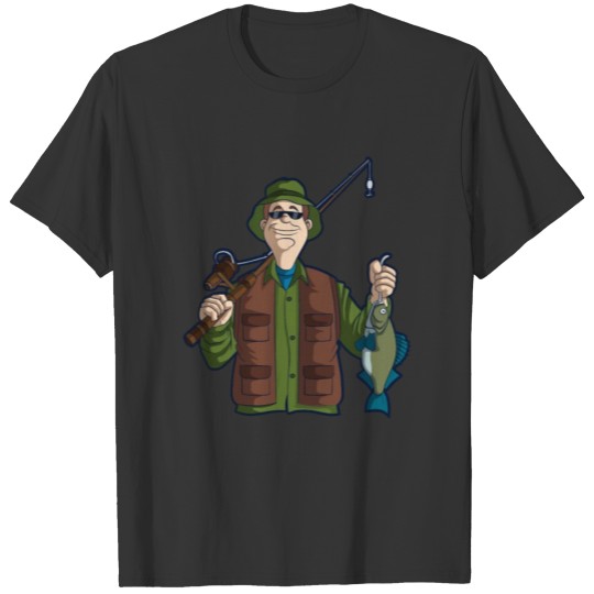 Lucky Fishing or fly fishing lover design T-shirt
