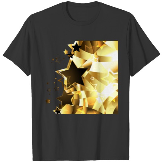 Abstract golden background with stars Converti T Shirts