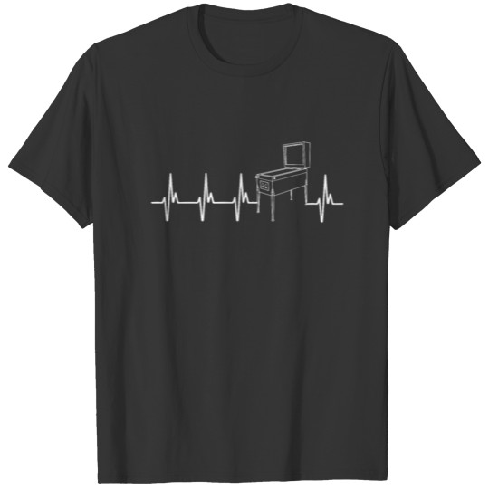 Pinball Machine Heartbeat Pinball Lover Arcade T Shirts