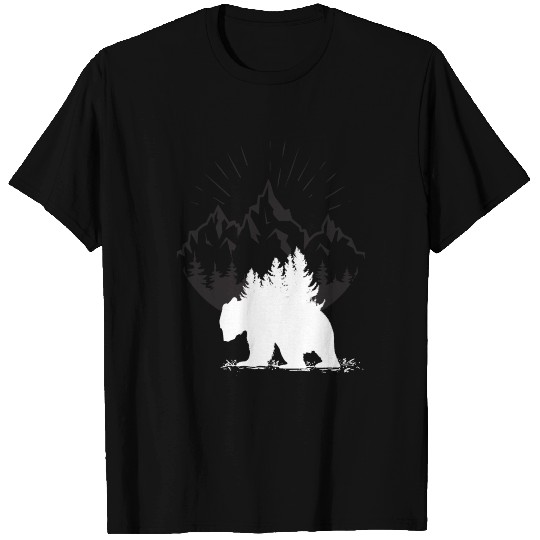 Grizzly Forest Teddy Wildlife Mountains Camping T Shirts