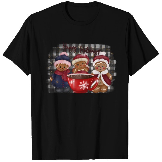 Gingerbread Happy Holidays T Shirts