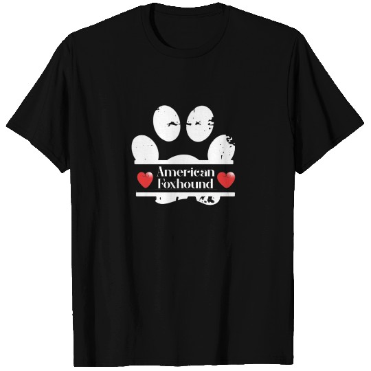 American Foxhound dog paw print T Shirts