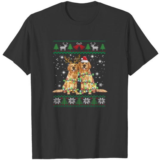 Golden retriever Ugly Christmas Dog Funny Christma T-shirt