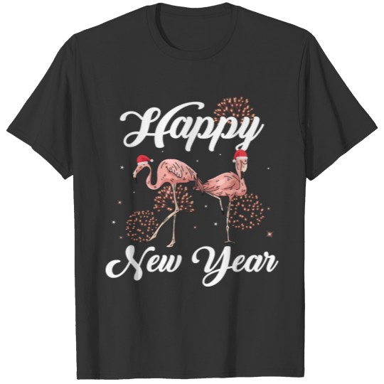 2021 Happy New Year Flamingo Birds Holiday Gift T-shirt