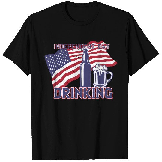 independence day drinking beer T Shirts