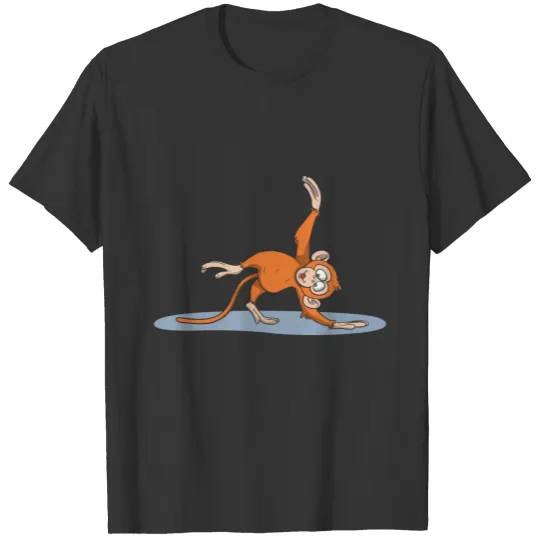 Monkey yoga half moon pose T Shirts