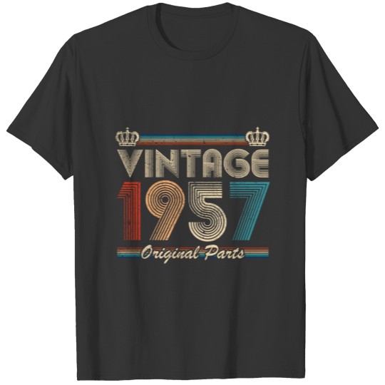 63th Birthday Gift Retro Vintage 1957 Original Par T Shirts