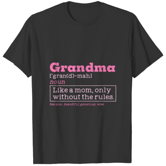 Grandma Definition Gift T Shirts