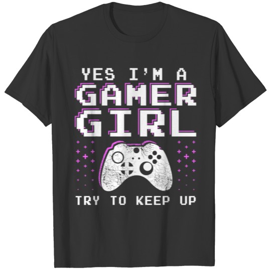 Gamer Girl Stuff Gifts for Teens Video Gaming T-shirt