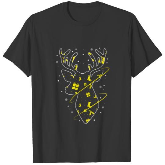 Christmas Deer Silhouette Design T-shirt