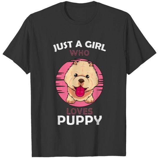 cute puppy 01Just a Girl Who Loves puppy T-shirt