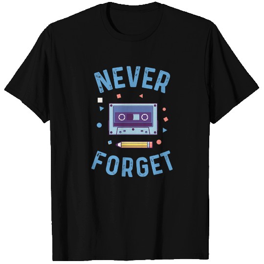 Never Forget Cassette Tape and Pencil Vintage 80s T Shirts