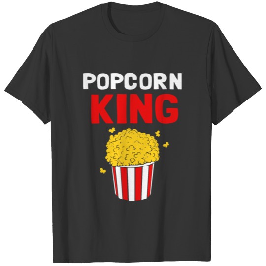 Popcorn King Son Dad Father Movie Cinema Snack T Shirts