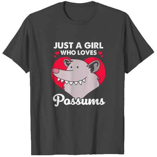 Possum Just A Girl Who Loves Opossum Mom Daughter T Shirts