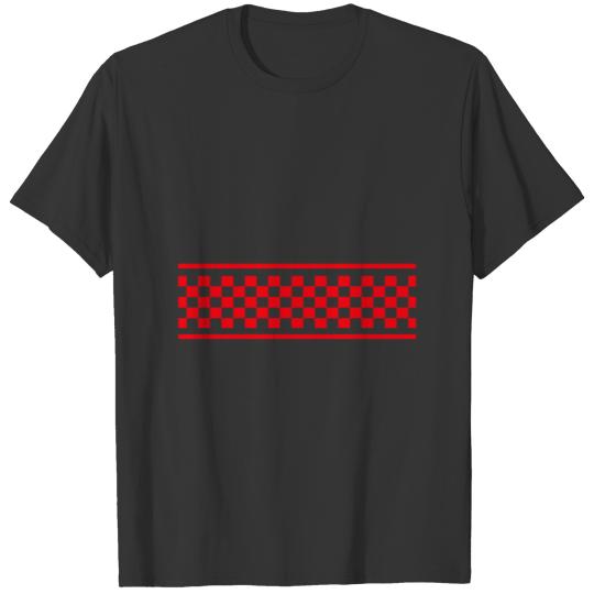 Red Checker Pattern Checkerboard Skater Surfer Sty T Shirts