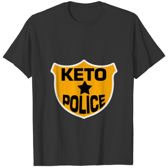 Keto Police Carb Free Officer Vegan Fitness Diet L T Shirts