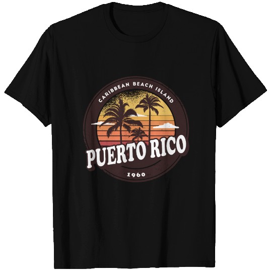 Puerto Rico Design with Palm Trees T Shirts