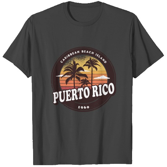Puerto Rico Design with Palm Trees T Shirts