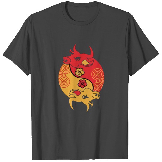 Year of The Ox 2021 Ying yang Outfit for Chinese T Shirts
