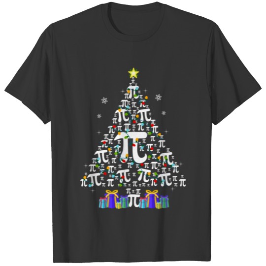 Pi Symbol Christmas Tree T-shirt