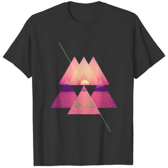 Geometry Triangles - Forest Nature Sunset T Shirts