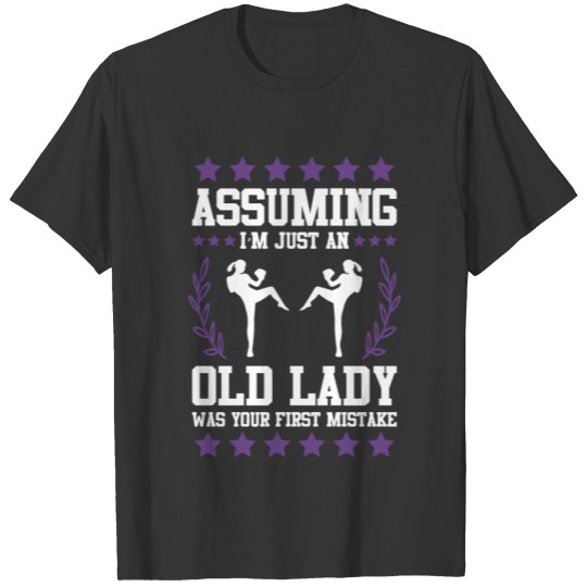 old woman kickboxing T-shirt