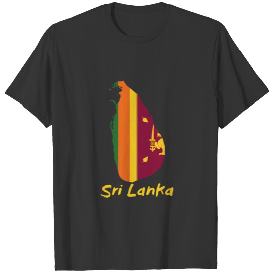 Sri Lanka Map Proud Sri Lankan Asia Gift T-shirt