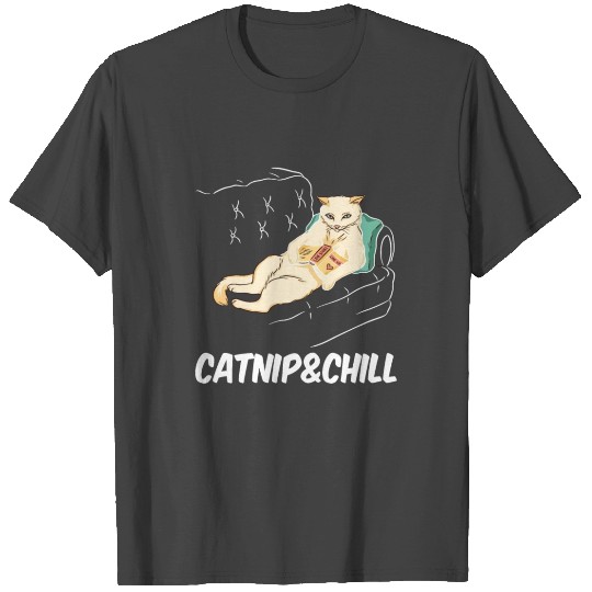 Catnip And Chill Cat Kitten Book T Shirts