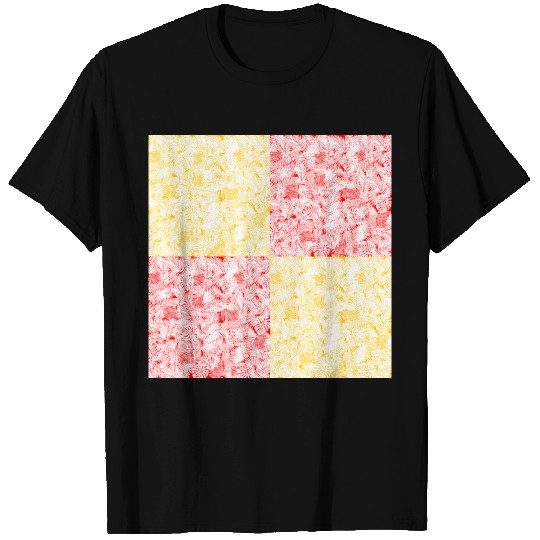 yellow+red flower plants tropical pattern T Shirts