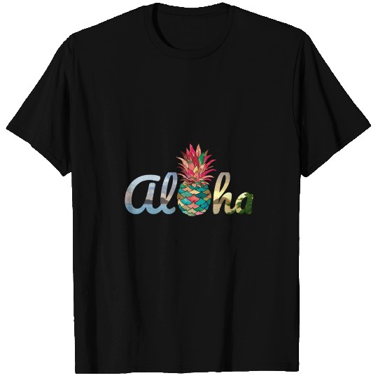 Cute Aloha Hawaii Pineapple Mermaid Coral Watercol T Shirts