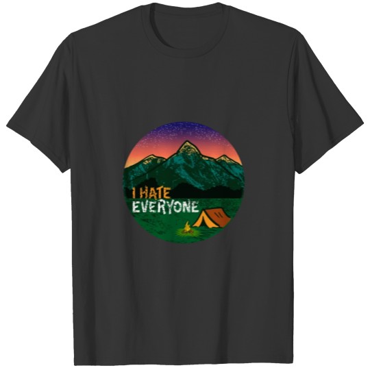 I Hate People | Funny Camping Enthusiast Retro T Shirts