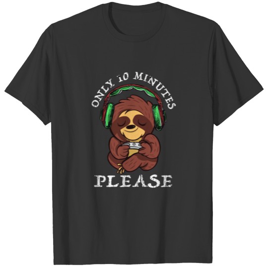 Sloth With Controller And Headphones T-shirt