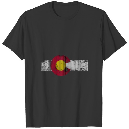 Colorado Flag Vintage Fade Zip Hooded Zip Gift T Shirts