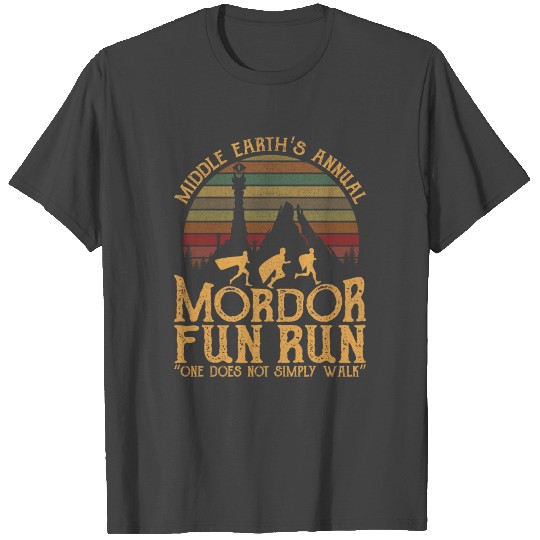 Annual Mordor Fun Run One Does Not Simply Walk T Shirts