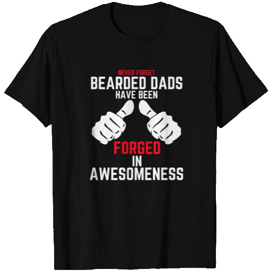 Bearded Dad Beard Superhero Fathers Day Dad T Shirts