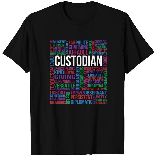 Custodian Job Cool Custodians World Cloud Janitor T Shirts