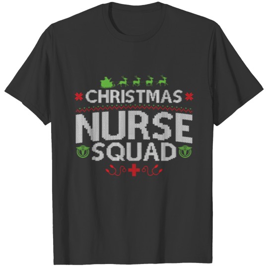 Christmas Nurse Squad Ugly Christmas Sweater T-shirt
