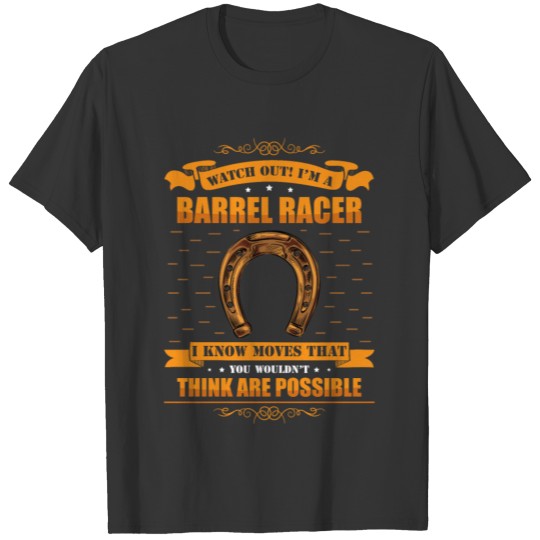 Barrel Racer Horse Racing Moves T Shirts