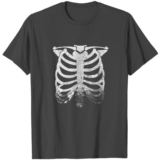 Skeleton Rib Cage Halloween Costume Women Boys Gir T Shirts