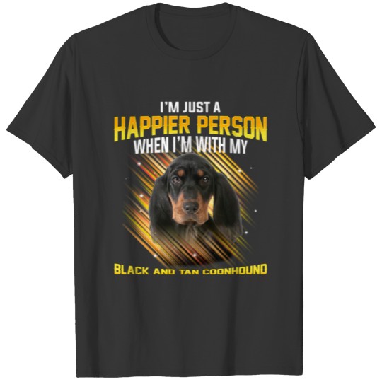 Dog Black And Tan Coonhound Im Just a Person T Shirts
