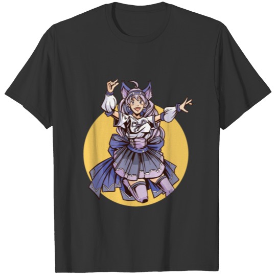 Anime cat girl T-shirt
