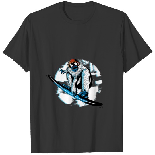 Snowboarding yeti T-shirt