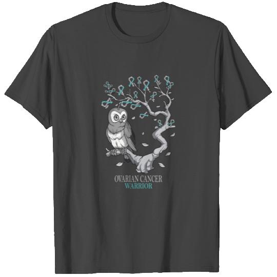 Ovarian Cancer Warrior Teal Ribbon T Shirts